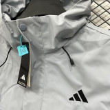 25/26ＡＤ Grey Thickened Assault  Hooded Windbreaker #H004