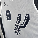 20/21 Sa Spurs PARKER # 9 Grey Flying Man Edition Top Quality Hot Pressing NBA Jersey(飞人）