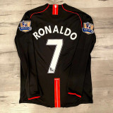2007/2008 Man Utd Away Black long sleeve Retro soccer jersey (长袖)