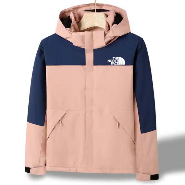 25/26 New THE NORTH FACE Pink Blue Color Matching Hooded Assault Suit
