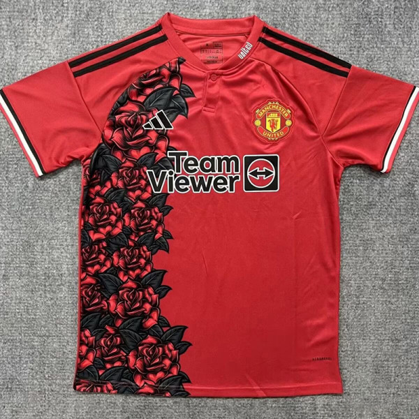 25/26 Man Utd Rose Special Edition Red  Fans Soccer Jersey