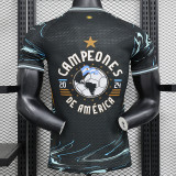 24/25 Argentina Black Water Pattern  Player Version Soccer Jersey