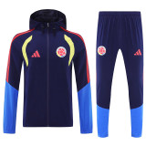 25/26 Colombia Royal Blue Hooded Windbreaker Tracksuit