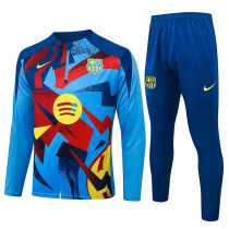 25/26 BAR Light Blue Inkjet Half Pull Tracksuit# B25135 (半拉链)