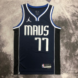 22/23 Dallas Mavericks DONCIC #77 Black Top Quality Hot Pressing NBA Jersey (Trapeze Edition)飞人版