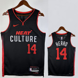 23/24 HEAT HERRO #14 Black City Edition Top Quality Hot Pressing NBA Jersey (V领）