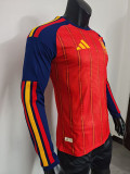 26/27 Spain Home Player Version Long Sleeve Soccer Jersey