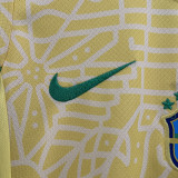 2024 Brazil Home Kids Soccer Jersey