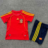 2008 Spain Home Kids Retro Soccer Jersey
