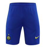 24/25 INT White # blue stripes Tank top and shorts suit