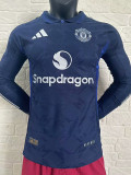 24/25 Man Utd Away Long sleeve Player Version Soccer Jersey（长袖）