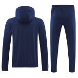 25/26 PSG Royal Blue Hooded Windbreaker Tracksuit