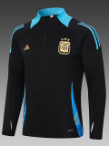 24/25 Argentina Black  Kids  Half Pull Tracksuit  (童装)(半拉链)