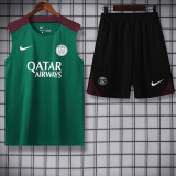 24/25 PSG Green Tank top and shorts suit