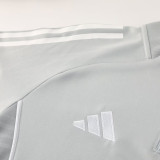 25/26 AD Grey Half Pull Tracksuit#AB09蔚蓝(半拉链)