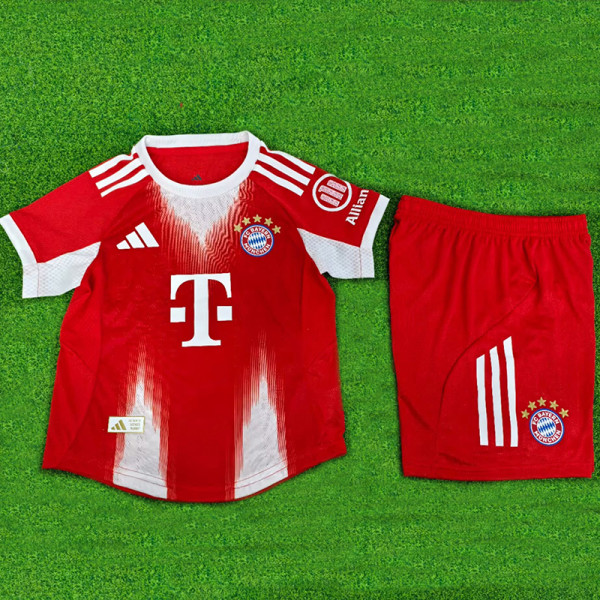 25/26  Bayern Home  Player Version  Kids Soccer Jersey