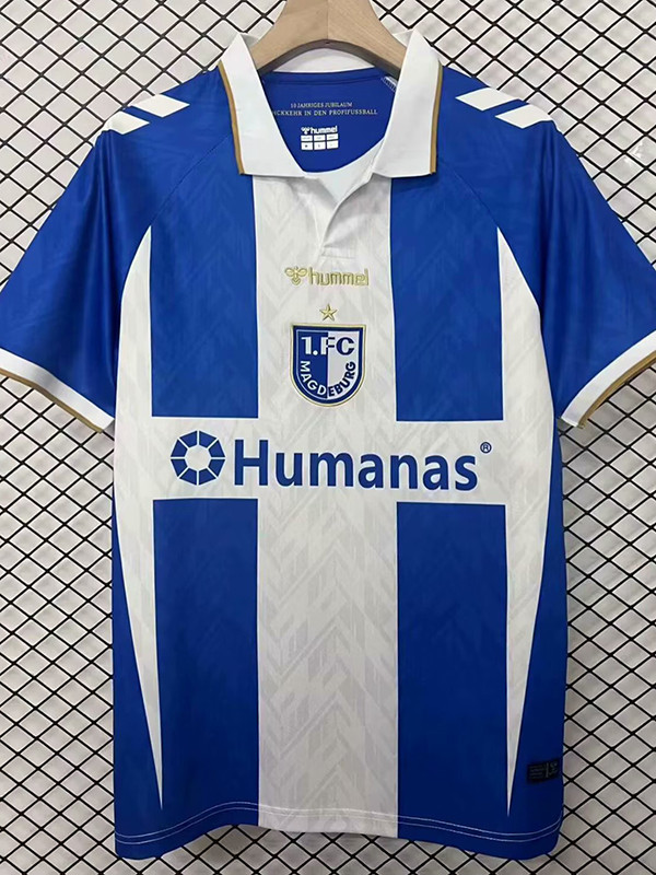 25/26 FC Magdeburg 10th Anniversary Edition Blue  Fans Soccer Jersey