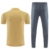 25/26  Argentina Mud Yellow Polo Collar Pants Set