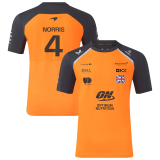 2025 McLaren Orange #4 Round Neck Racing Suit(圆领)