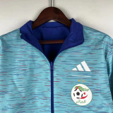 2023 Algeria Dark blue & Sky Blue Double Sided Windbreaker (双面风衣)