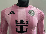 25/26 Inter Miami Home  Long Sleeve Player Version Soccer Jersey