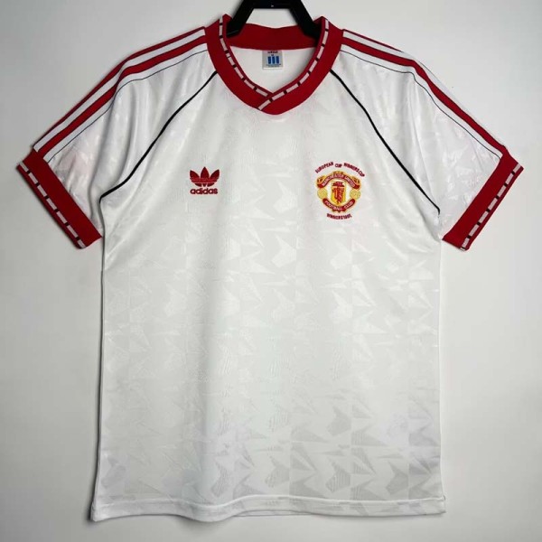1990/1991 Man Utd White Special Edition Retro Soccer Jersey