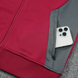 25/26  Man City Maroon  Jacket Tracksuit