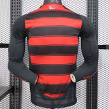 25/26 Flamengo Home  Long Sleeve Player Version Soccer Jersey