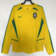 2002 Brazil Home Retro Long Sleeve Soccer Jersey