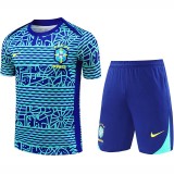 24/25  Brazil  White Blue Wave  Training Short Suit