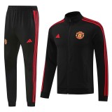 24/25  Man Utd  Black（Red Edge Jacket Tracksuit （三红边）