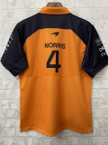 2025 McLaren Orange #4 Polo Racing Suit(翻领)