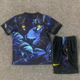 25/26 Brazil Leopard Head Special Edition Kids  Soccer Jersey