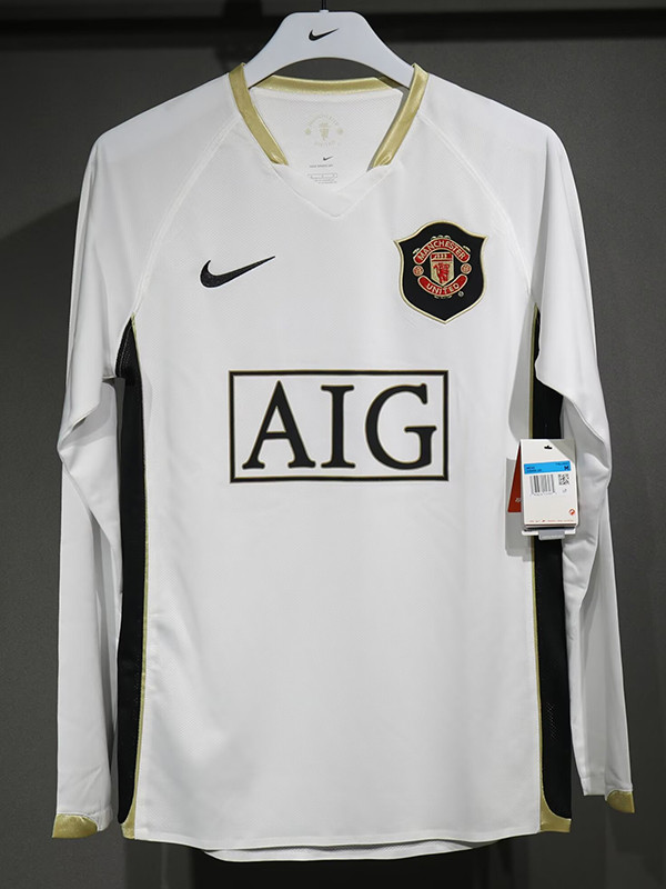 2006/2007 Man Utd Away Player Version Long Retro Soccer Jersey球员