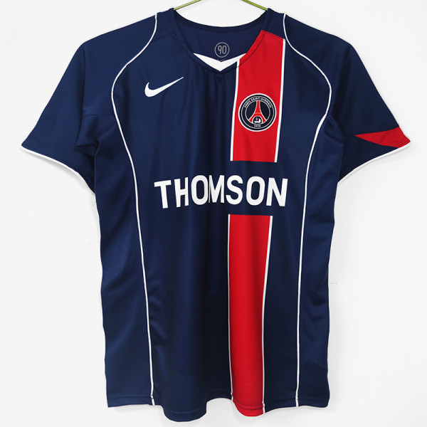 2004/2005 PSG Home Red Retro Soccer Jersey(8A)
