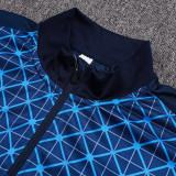 25/26 PSG Grid inkjet Royal Blue Half Pull Tracksuit #B2566 (半拉链)