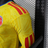 25/26 Colombia Home Long Sleeve Player Version Soccer Jersey