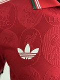 25/26  LIV Team Logo Steel Pattern  Edition  Red Player Version Soccer Jersey