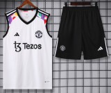 24/25 Man Utd White Tank top and shorts suit