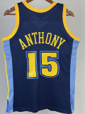 2006/2007 Nuggets ANTHONY #15 Royal Blue Retro Top Quality Hot Pressing NBA Jersey