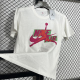 2025 T249 Flying Man White  Pure Cotton  Blue T-shirt