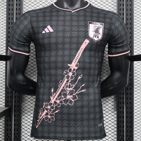 24/25 Japan Black（Pink knife）Player Version Soccer Jersey（粉黑袖口）