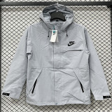 25/26 NK Grey Thickened Assault  Hooded Windbreaker #H001
