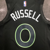 22/23 TIMBERWOLVES RUSSELL #0 Black Top Quality Hot Pressing NBA Jersey (Trapeze Edition)