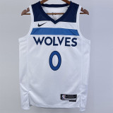 22/23 Timberwolves RUSSELL #0 White Top Quality Hot Pressing NBA Jersey