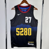 23/24 Nuggets MURRAY #27 Black City Edition Top Quality Hot Pressing NBA Jersey