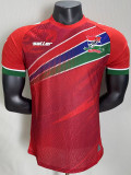 25/26 Gambia Red Player Version Soccer Jersey