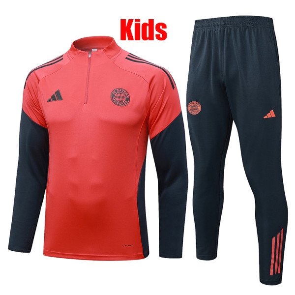 25/26 Bayern Orange  Kids Half Pull Tracksuit #E25120 (半拉链)