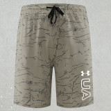 2025 RF-M569 khaki Cracked Digital Printed Casual Fitness Shorts带UA字样