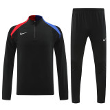 24/25 NK Black  Half Zipper Sportswear # 812黑色(半拉链)